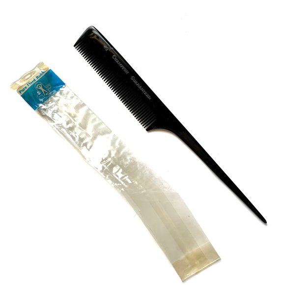 Champion Hard Rubber Barber Hair rat tail Comb vintage new old stock - Picture 1 of 5